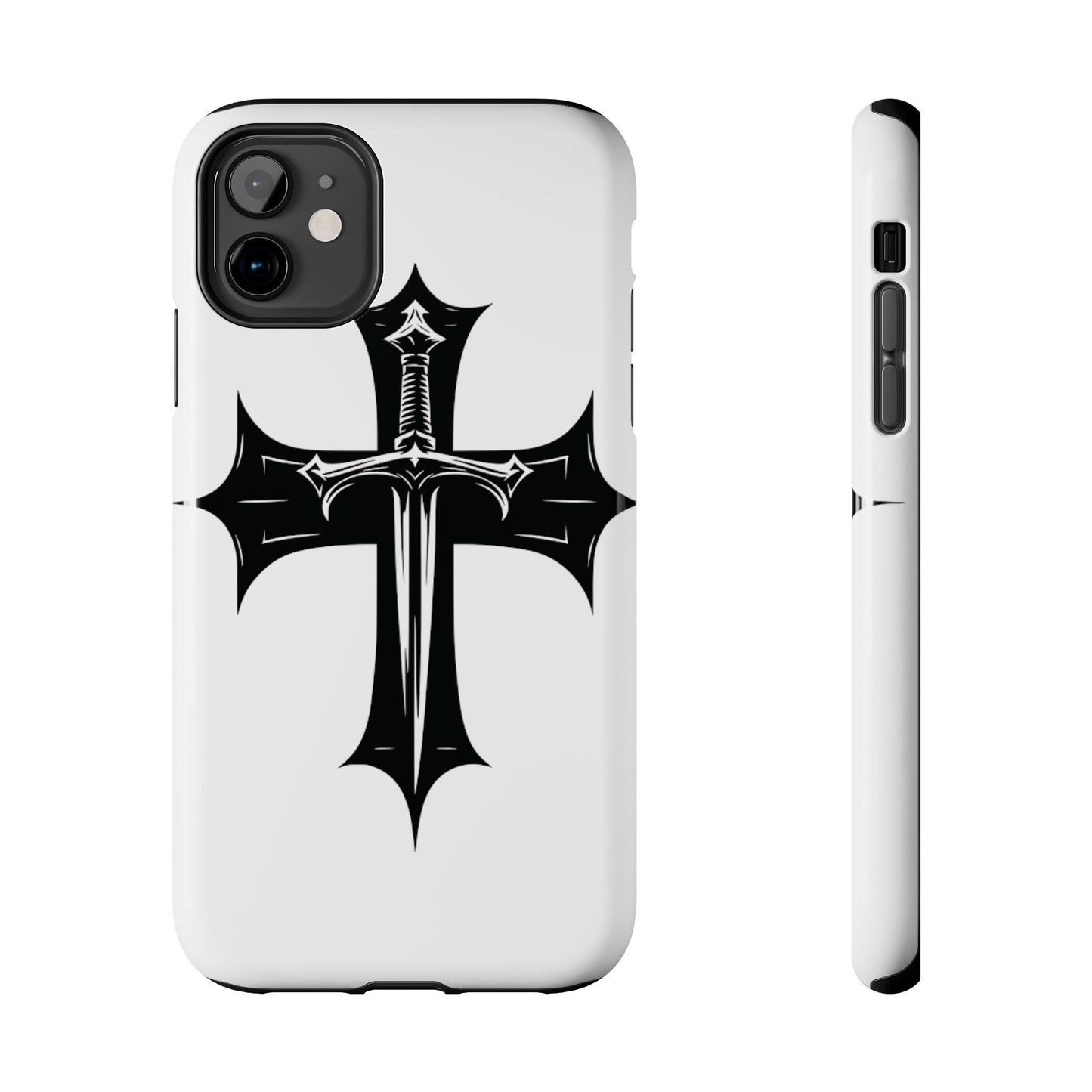 Tough Phone Case — Gothic Sword Cross Protective Phone Cover