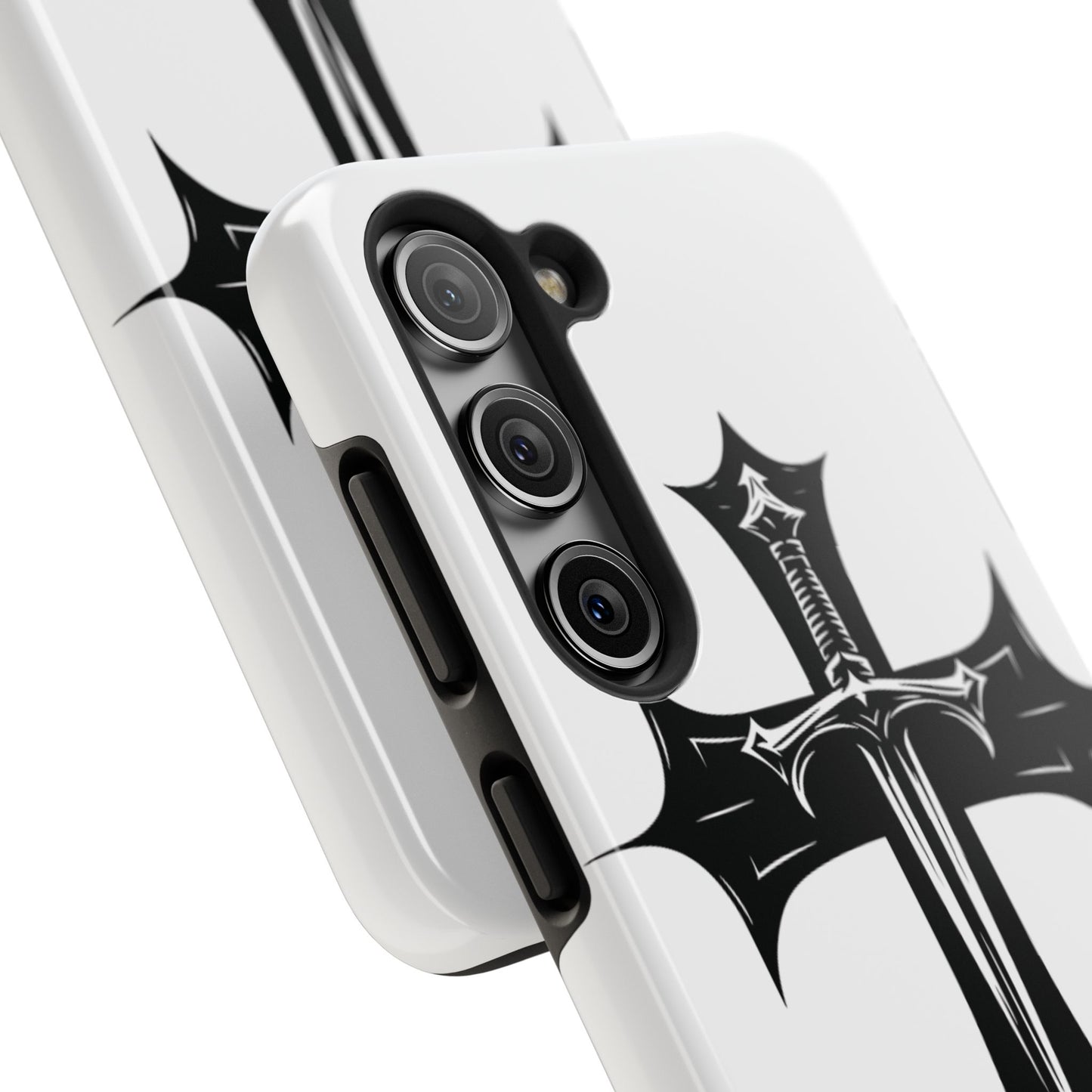 Tough Phone Case — Gothic Sword Cross Protective Phone Cover