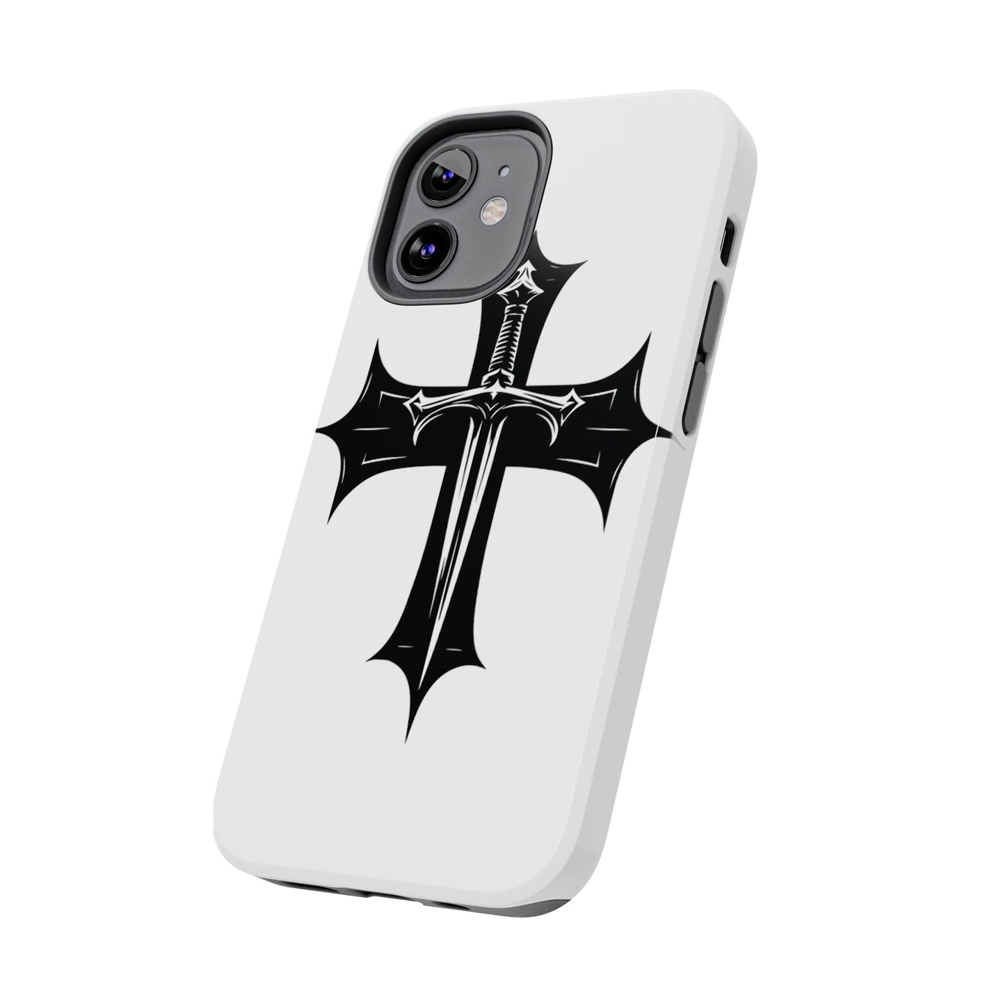 Tough Phone Case — Gothic Sword Cross Protective Phone Cover