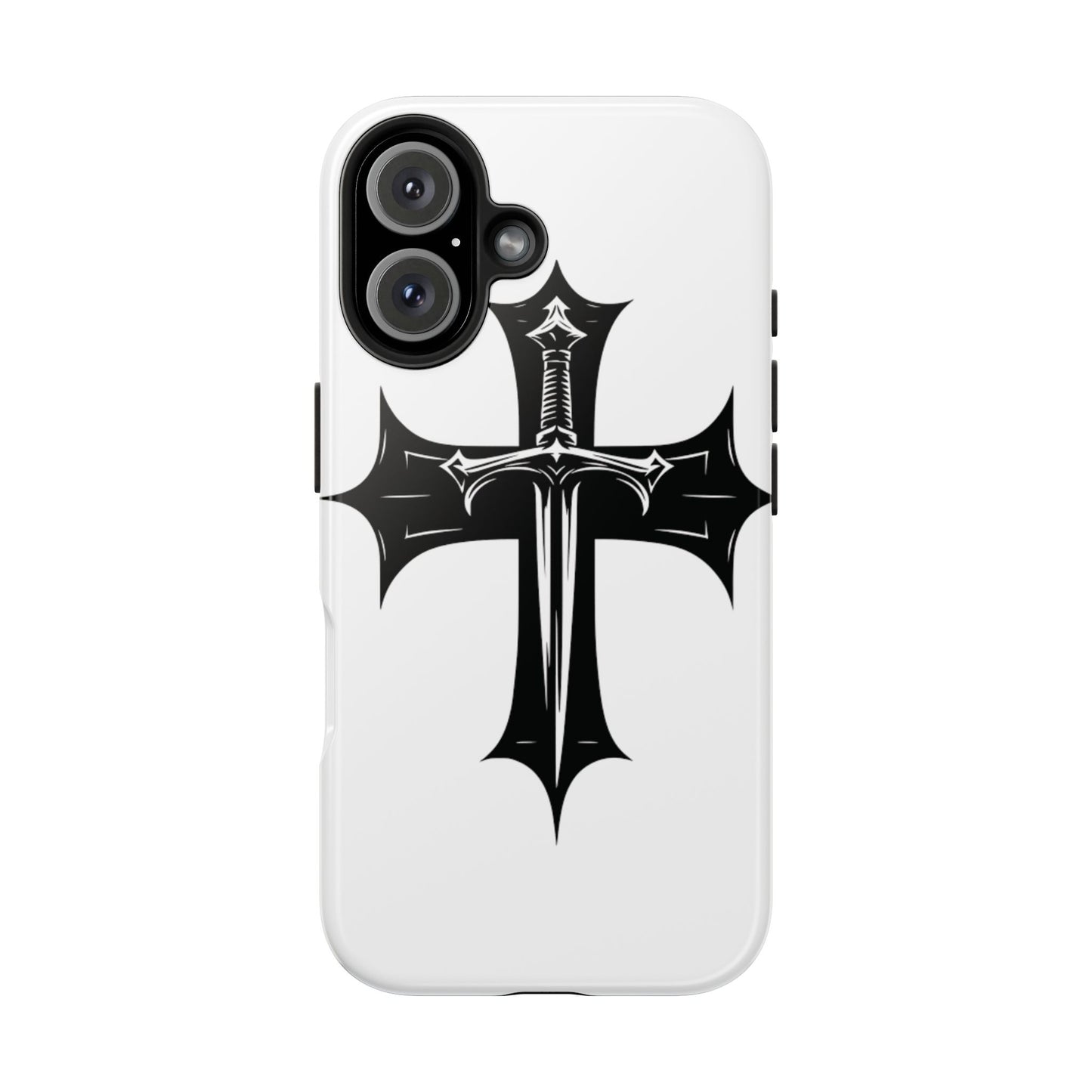 Tough Phone Case — Gothic Sword Cross Protective Phone Cover