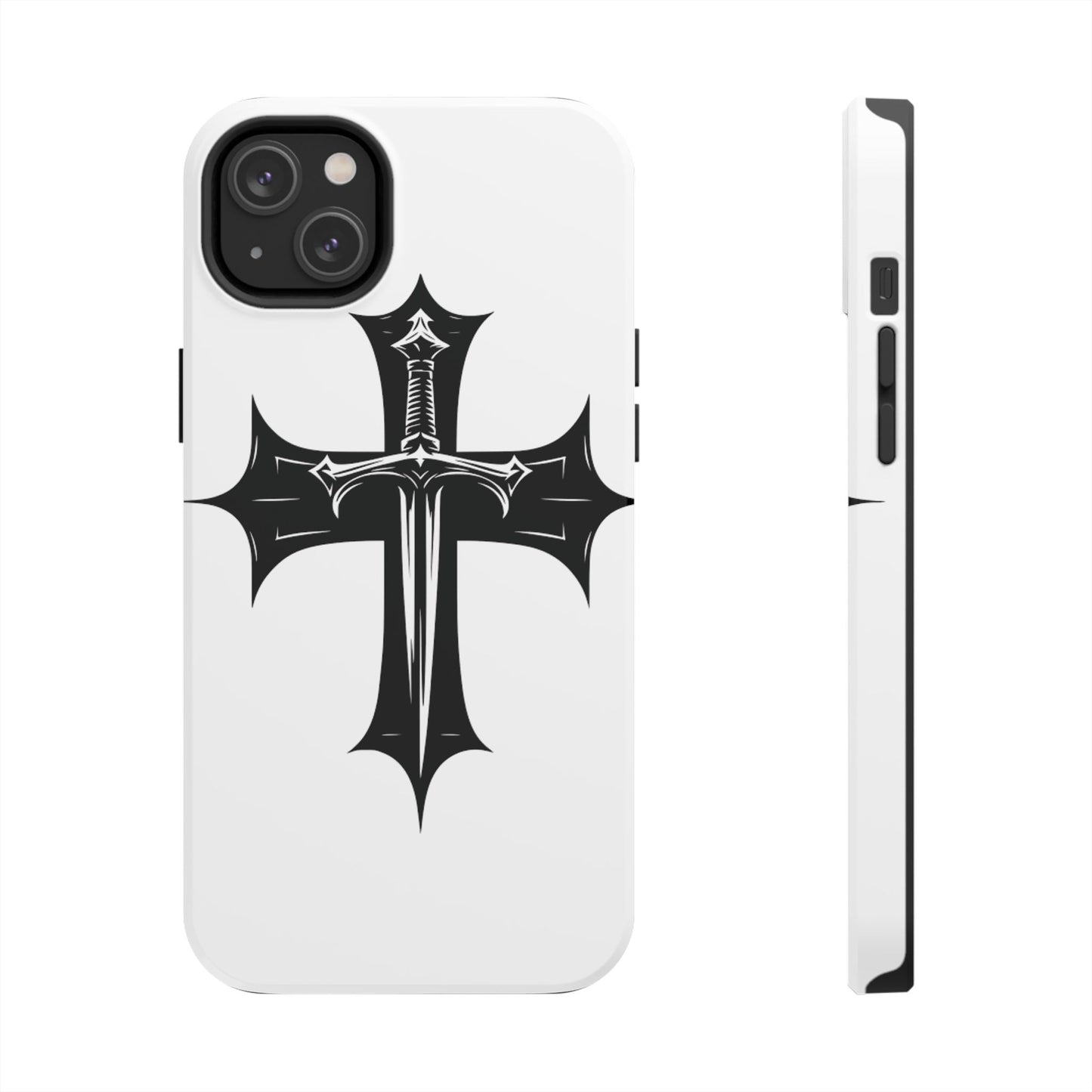 Tough Phone Case — Gothic Sword Cross Protective Phone Cover