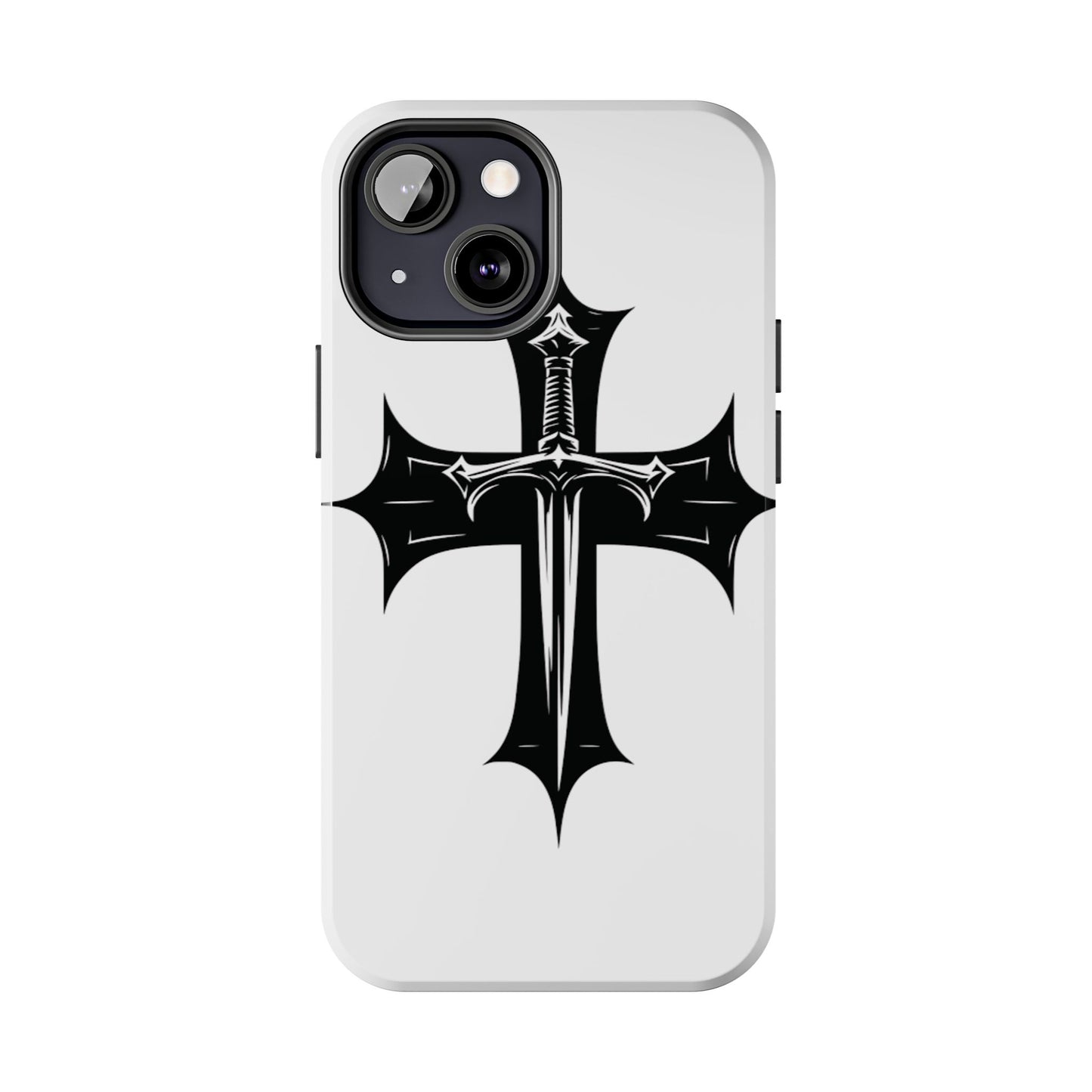 Tough Phone Case — Gothic Sword Cross Protective Phone Cover