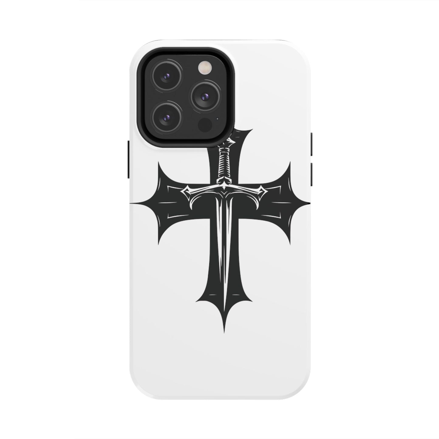 Tough Phone Case — Gothic Sword Cross Protective Phone Cover