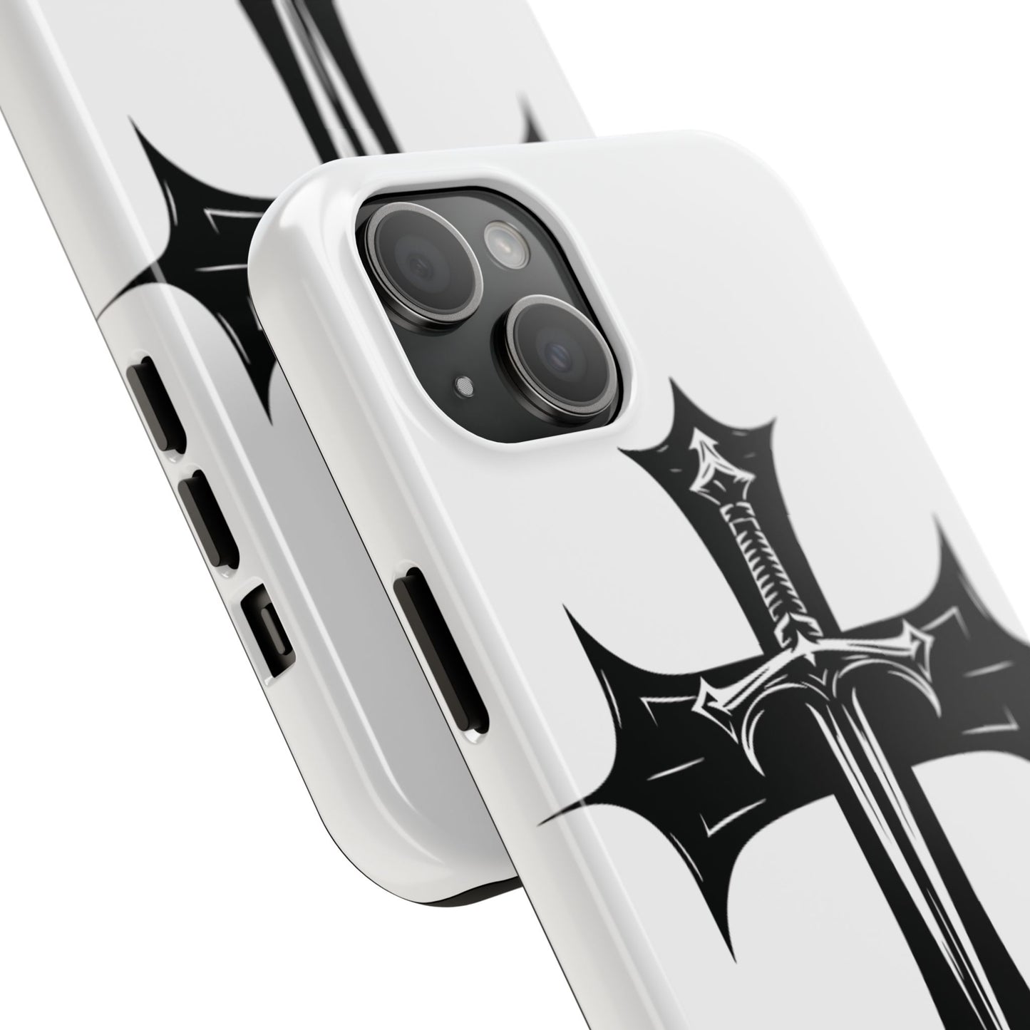 Tough Phone Case — Gothic Sword Cross Protective Phone Cover